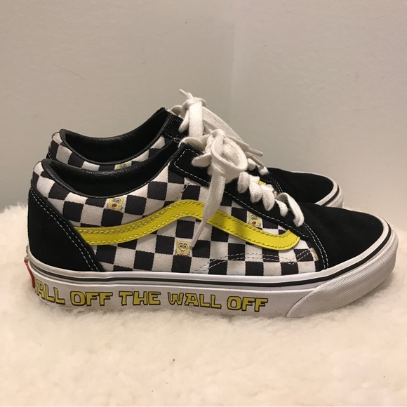 Vans Old Skool x SpongeBob SquarePants sz 6.5 Checkerboard Print Off the Wall - Picture 5 of 11